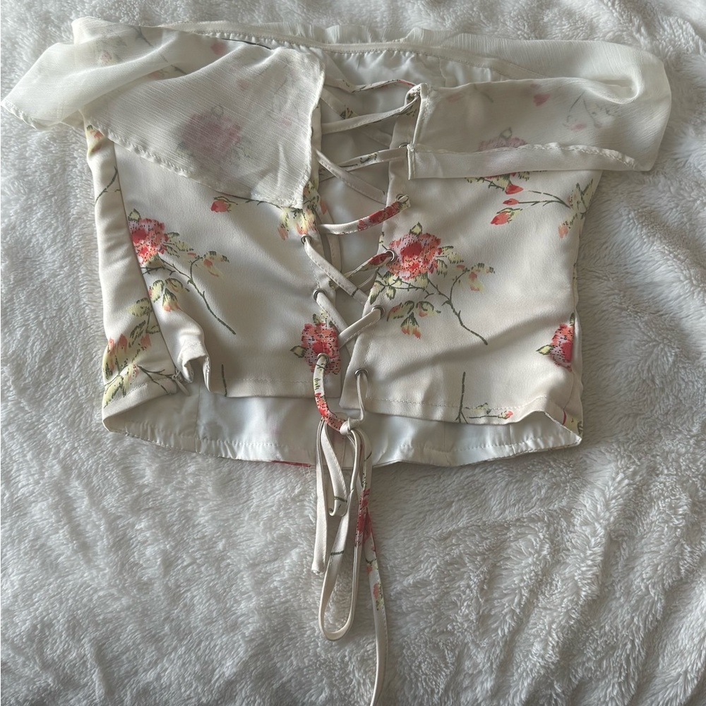 Pretty Garbage Floral Corset Top - Picture 2 of 3